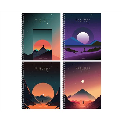 Тетрадь 96л., А5, клетка на гребне BG "Minimalistic", глянцевая ламинация, тиснение фольгой, твердая обложка