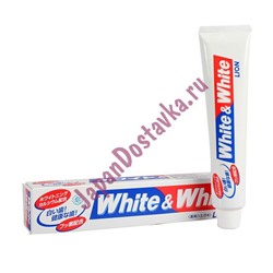 Отбеливающая зубная паста c кальцием и фтором White&White, LION 150 г