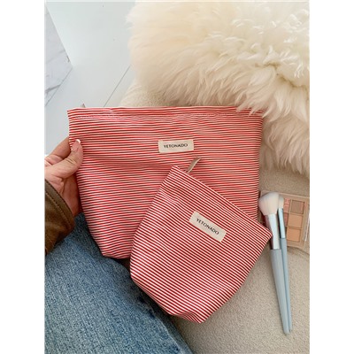 Brand capacious cosmetic bag, pencil case, handheld organizer bag, liner, small clutch bag