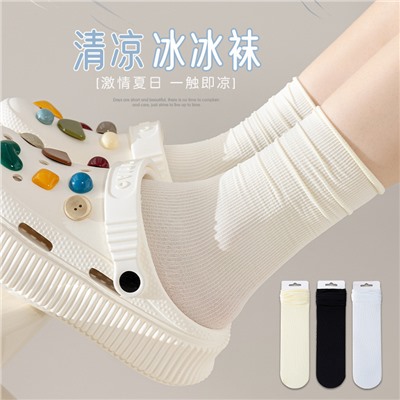 Summer thin colored silk breathable Japanese footwear for leather shoes, knee socks