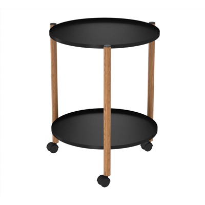 Сервировочный столик SHT-CT62
                        черный муар / светлый орех