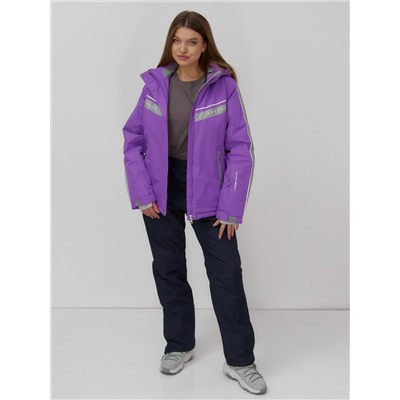 Горнолыжный костюм женский зимний УЦЕНКА фиолетового цвета 02809F