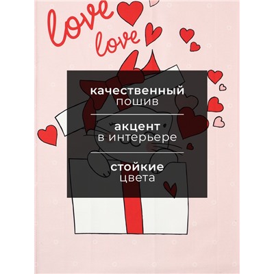 Полотенце "Этель" Cat's love 40х73 см, 100% хлопок, саржа 190 гр/м2