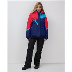 Горнолыжный костюм женский зимний красного цвета 02392Kr