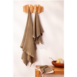 Полотенце для лица из умягченной вафли цвета хаки из коллекции Essential, 30x30 см