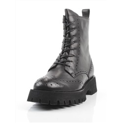 01-B2103B-9A BLACK Ботинки демисезонные женские (натуральная кожа, байка)