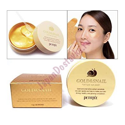 Гидрогелевые патчи для глаз Gold & Snail Eye Patch, PETITFEE 60 шт.