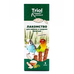Лакомство "Triol" для мелких и средних попугаев с кунжутом, 3 шт, 80г