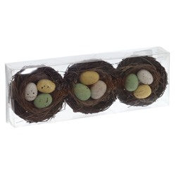 GAEM Набор из 3-х изделий декоративных "Гнездо пасхальное" (10*5), L31 W11 H5 см