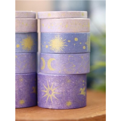 Набор декоративного скотча 10 шт. "Night magic", blue, шоу-бокс 8 шт.