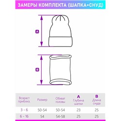 Комплект для девочки NIKASTYLE Шапка снуд 12з12023 фуксия