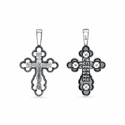 Крест из серебра литье частичное чернение