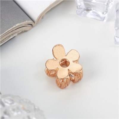 Крабик для волос «Брианна», цветок, 2 см, золото