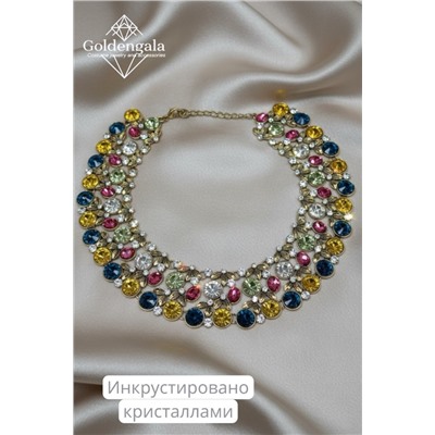 Колье-воротник с кристаллами П4/05