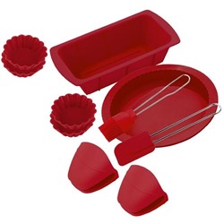 Набор для выпечки Calve CL-4609/К 10пр силикон цвет Красный  (8)