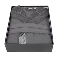 Халат Велюровый Мужской (XL) Miya Gri Bay Xlarge Bornoz- EcoCotton