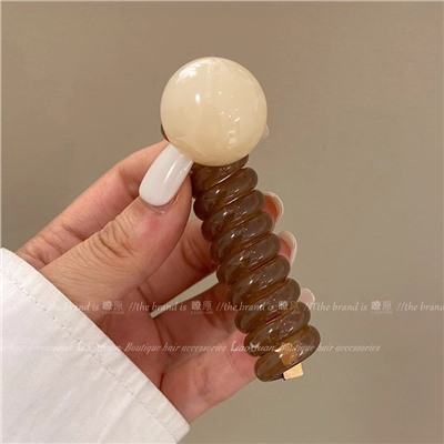 Резинка-пружинка для волос с ШАРИКОМ