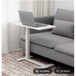 BOLLSIDAN Laptoptisch, weiß, 68x36 cm