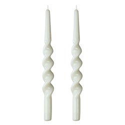 Набор из двух свечей светло-серого цвета из коллекции Essential, 35 см