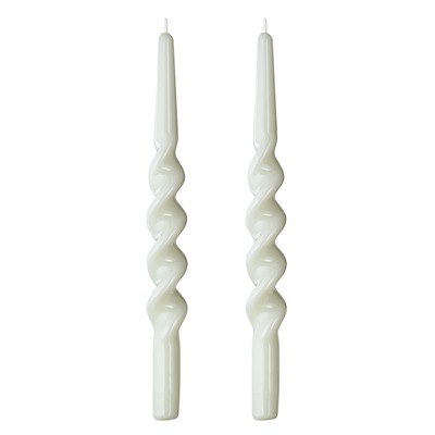 Набор из двух свечей светло-серого цвета из коллекции Essential, 35 см