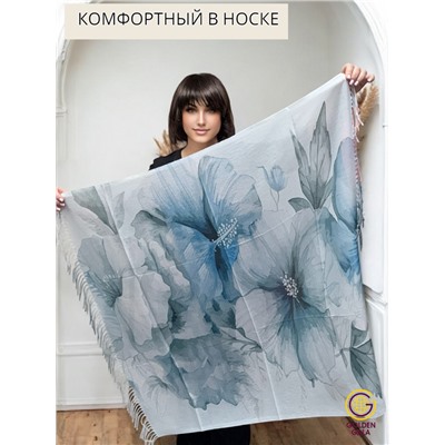 Платок с кистями цветочный принт 3D  Арт: С2512/10