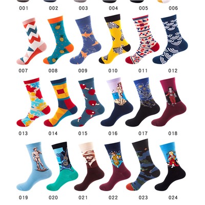 Tide, autumn trend socks, mid-length, European style, wholesale