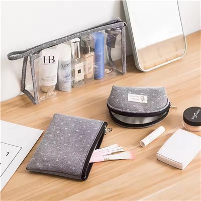 Kristaller Набор косметичек Handmade 3 in 1, серый