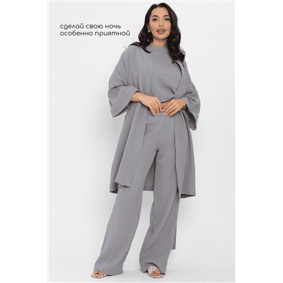 Брюки-палаццо Муслин (серые) Б14581-52М