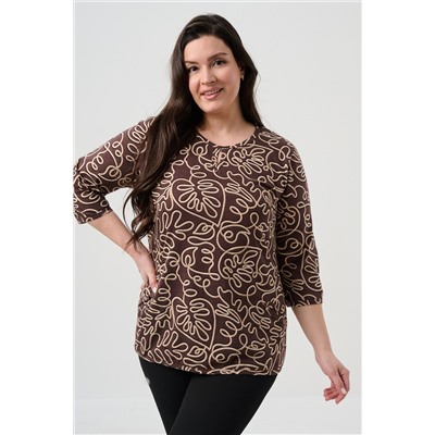 Женская блузка 21621 / коричневый