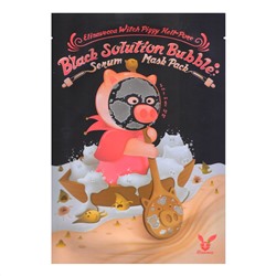 Elizavecca Маска пузырьковая для лица с порошком чёрного угля / Black Solution Bubble Serum Mask Pack, 28 мл