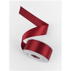 Лента атласная TEIRA, двухсторонняя, 38 мм, 25±1 м, бордовая №0789