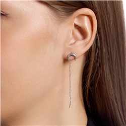 Серьги родированные серебро 925*