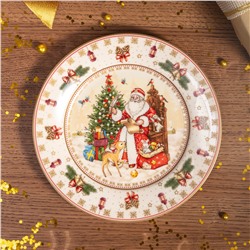 ТАРЕЛКА ЗАКУСОЧНАЯ LEFARD "ДЕД МОРОЗ" 20,5 СМ (КОР=18ШТ)