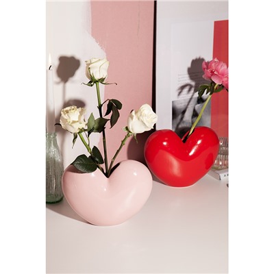 Ваза для цветов Love, 15,5 см, светло-розовая