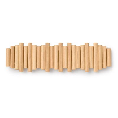 Вешалка настенная Picket, 61 см, 8 крючков, натуральное дерево