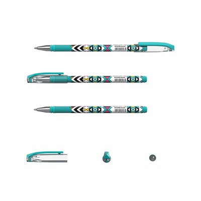 Ручка шариковая ErichKrause ColorTouch Stick Ornament 0.7, цвет чернил синий