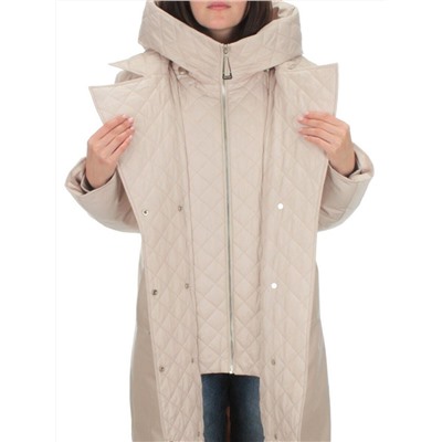 EAC327 LT.BEIGE Пальто зимнее женское (200 гр. холлофайбера)