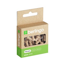 Кнопки силовые Berlingo "Green Series", 30шт., деревянные, крафт упак., европодвес