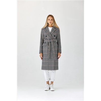 Пальто женское демисезонное 25415 (клетка britny)