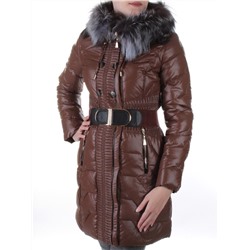 YM-019 BROWN Пальто зимнее удлиненное KSA