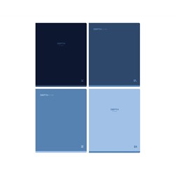 Тетрадь 48л., А5, клетка BG "Monocolor. Blue", soft-touch ламинация