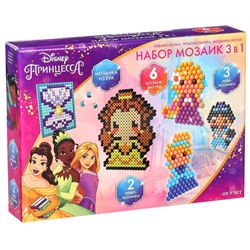 Мозаика 3 в 1 «Принцессы», аквамозаика, термомозаика и мозаика из EVA, 4+