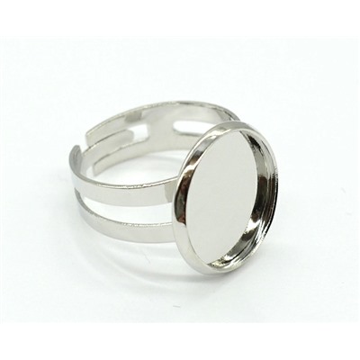 Основа для кольца 14мм серебристая