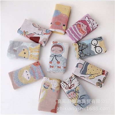 Gauze cartoon children's sweat towel, wholesale