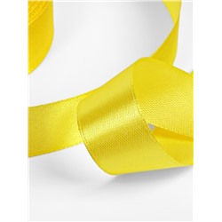 Лента атласная, 20 мм, 23±1 м, жёлтая №15