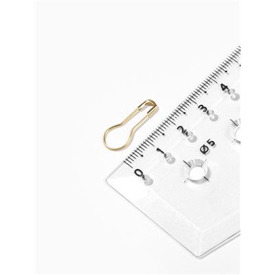 Булавка 22×9 мм (набор 10 шт.), цвет золото