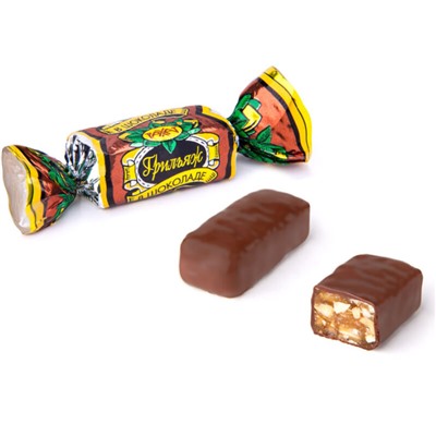 КЗ Конфеты Грильяж в шоколаде 250гр, Рахат