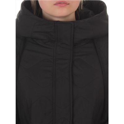 9661 BLACK Куртка демисезонная женская (100 гр. холлофайбер)