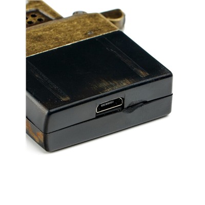 Зажигалка электронная «Череп в огне», металлическая, дуговая, от USB