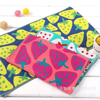 Towel, gauze strawberry for party, soft baby hygiene product for face washing, water absorbent, wholesale